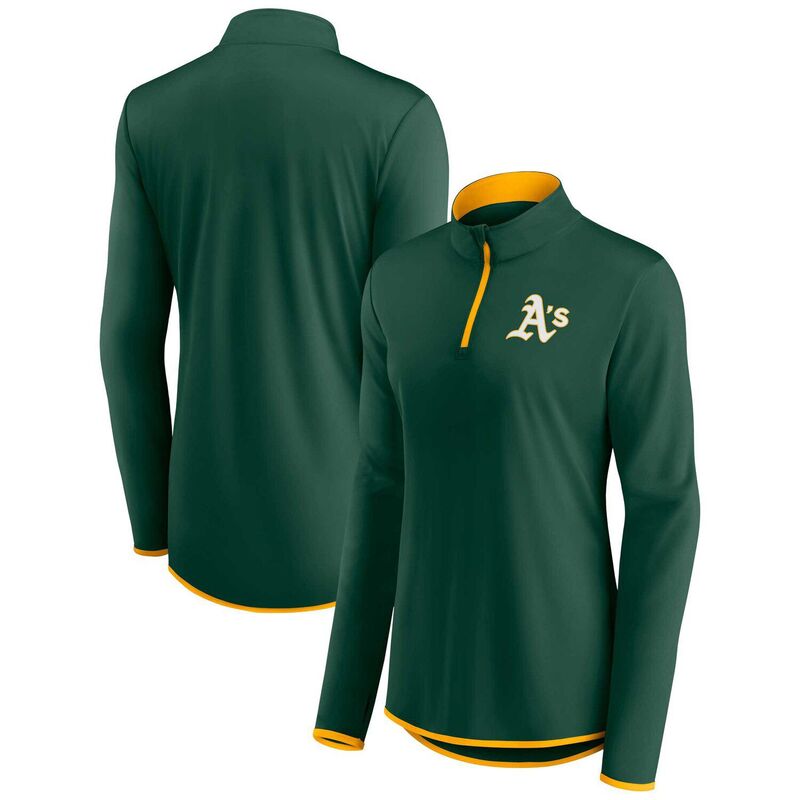 アンブランデッド レディース アウター ジャケット・ブルゾン Unbranded Women's Fanatics Branded Green Oakland Athletics Corner Quarter-Zip Top Oas Green グリーン