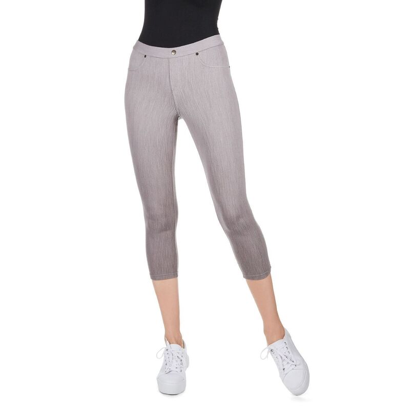 メモイ レディース ボトムス 心地好いズボン下 綿織物 旗がしら レギンス MeMoi Chino Capri-Length Cotton Blend Leggingsteeple Gray 薄墨色