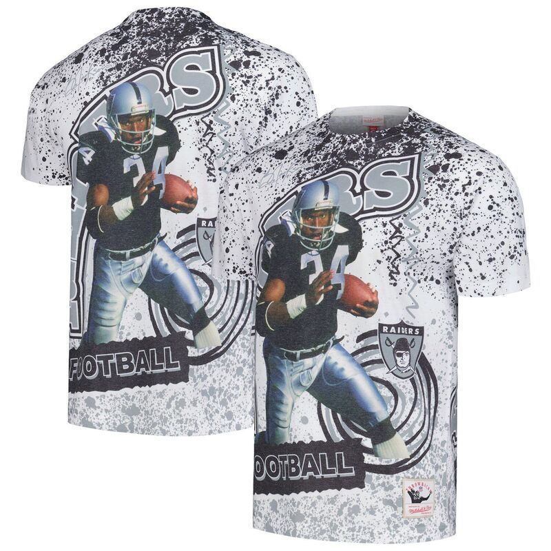 ミッチェル&ネス レディース トップス Tシャツ Men's Mitchell & Ness Bo Jackson White Las Vegas Raiders Retired Player Name & Number Burst-Shirt Lvr White ホワイト 12,525円