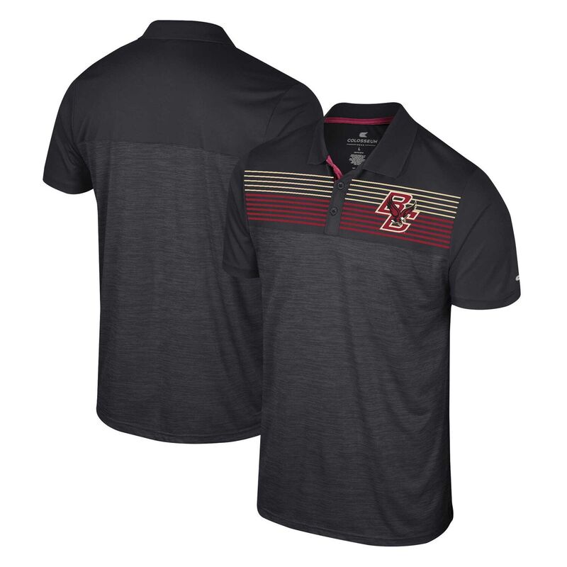 コロシアム レディース トップス Tシャツ ポロシャツ Men's Colosseum Black Boston Collegeagles Langmore Polo Bos Black ブラック