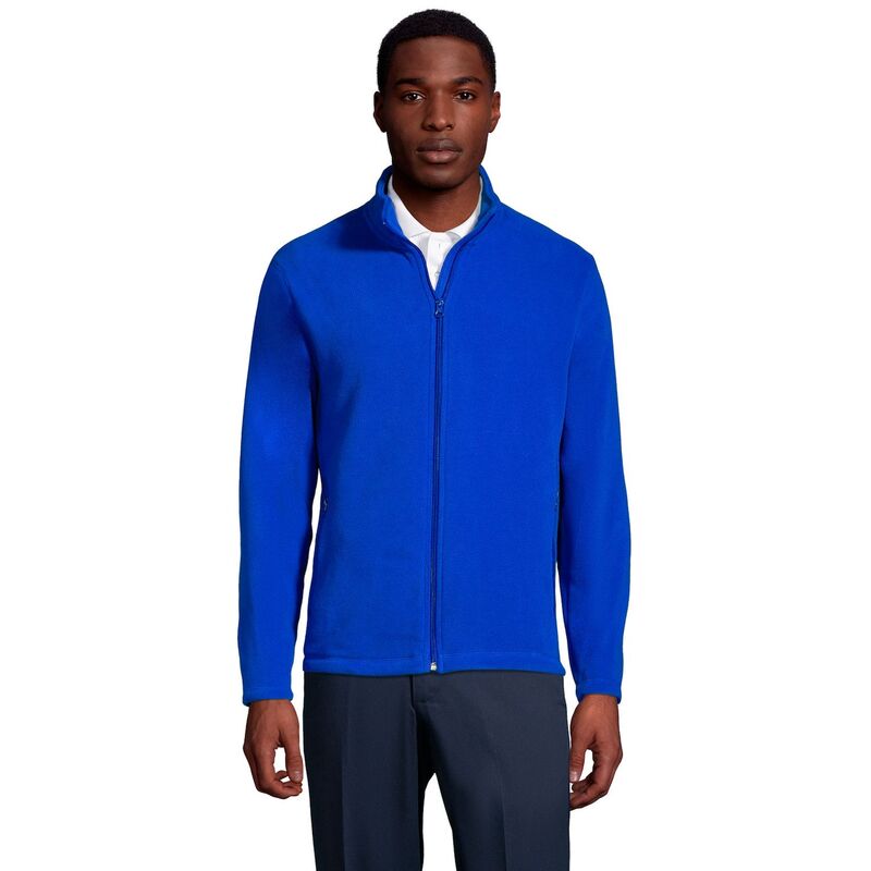 ランズエンド レディース アウター ジャケット・ブルゾン フリース Men's Lands' End Full-Zip Mid-Weight Fleece Jacket Cobalt コバルト｜ReVida 店