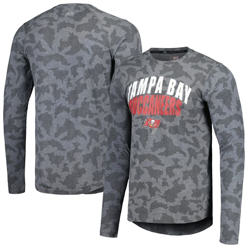 スターター レディース トップス Tシャツ Men'starter Heather Charcoal Tampa Bay Buccaneers Long Sleeve T-Shirt Bucharco チャコール
