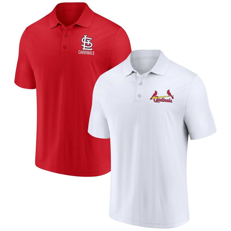 アンブランデッド レディース トップス Tシャツ ポロシャツ ロゴ Unbranded Men's Fanatics Branded Red/White St. Louis Cardinals Two-Pack Logo Lockupolo Set Crd Red レッド｜ReVida 店