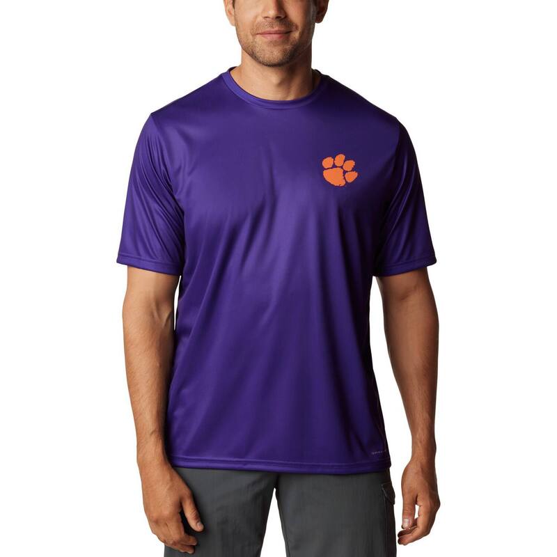 コロンビア レディース トップス Tシャツ Men's Columbia Purple Clemson Tigers Terminal Tackle State Omni-Shade T-Shirt Clm Purple パープル