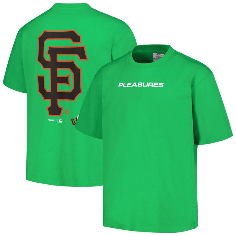 アンブランデッド レディース トップス Tシャツ Unbranded Men's PLEASURES Green San Francisco Giants Ballpark T-Shirt Gnt Green グリーン