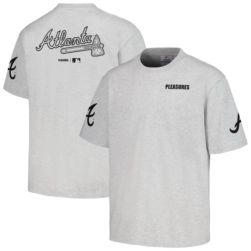 アンブランデッド レディース トップス Tシャツ Unbranded Men's PLEASURES Gray Atlanta Braves Team T-Shirt Brv Grey グレー