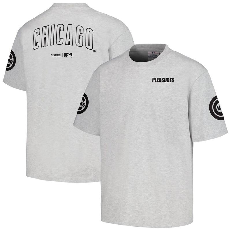 アンブランデッド レディース トップス Tシャツ Unbranded Men's PLEASURES Gray Chicago Cubs Team T-Shirt Cub Grey グレー