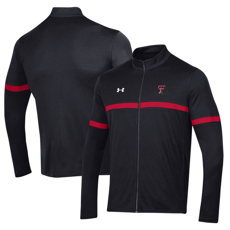 【送料無料】 アンダーアーマー レディース ジャケット・ブルゾン アウター Men's Under Armour Black Texas Tech Red Raiders 2023 Assist Warm Up Full-Zip Jacket Txt Black