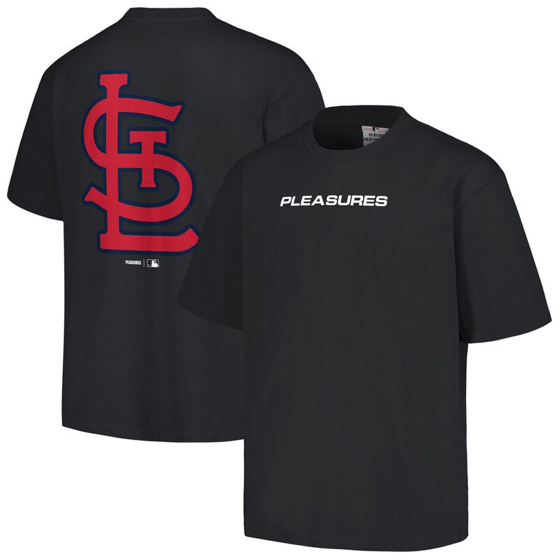 アンブランデッド レディース トップス Tシャツ Unbranded Men's PLEASURES Black St. Louis Cardinals Ballpark T-Shirt Crd Black ブラック