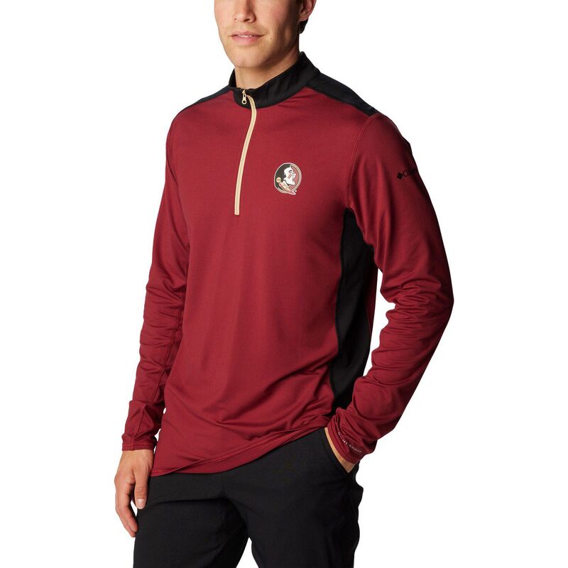 アンブランデッド レディース アウター 上衣・上衣 Unbranded Men\u0027s Columbia Garnet Florida State Seminoles Tech Trail Omni-Shade Quarter-Zip Top Fsu Red 赤いこと