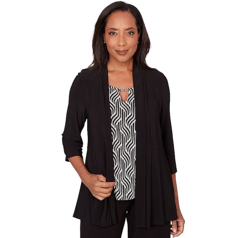 アルフレッド ダナー レディース トップス シャツ プリント Women's Alfredunner Border Printwo-in-One Top No Color