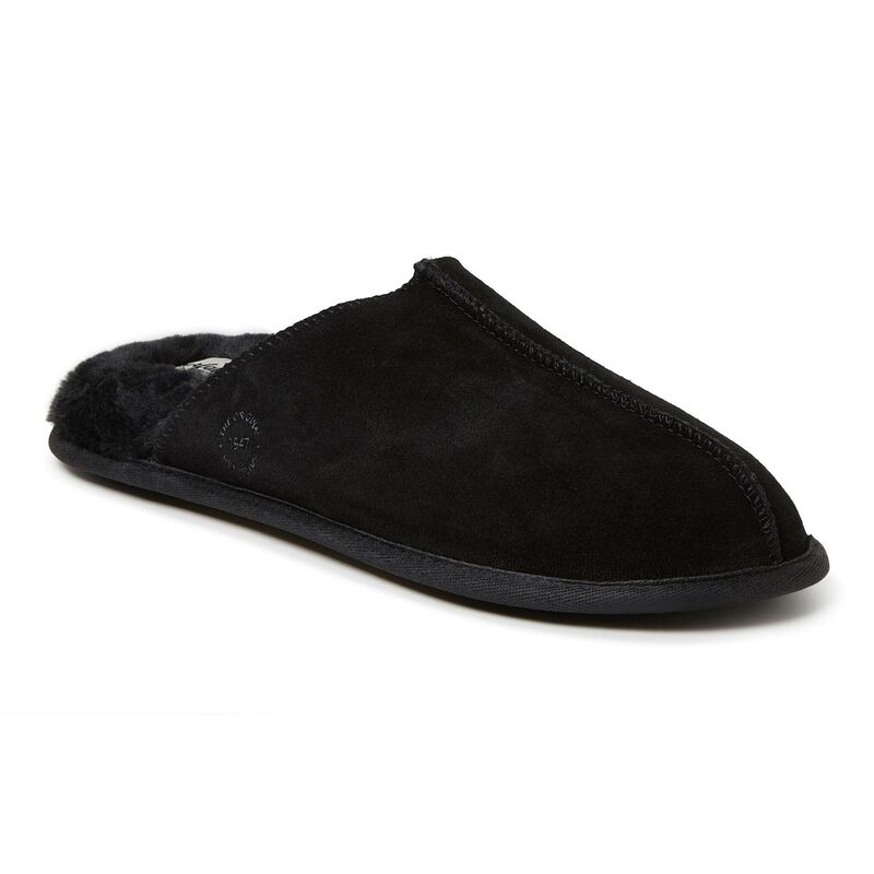 ディアフォームズ メンズ シューズ サンダル スエード Dearfoamsuede Men'scuff Slippers Black ブラック｜ReVida 店