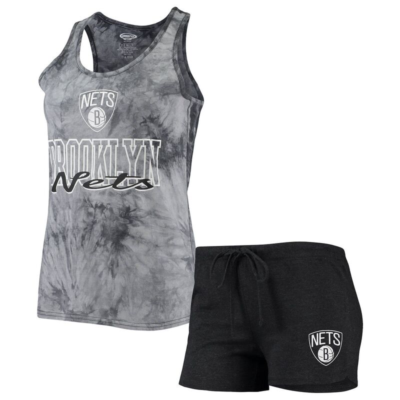 アンブランデッド レディース アンダーウェア ナイトウェア ショートパンツ Unbranded Women's Conceptsport Charcoal Brooklynets Billboard Racerback Tank Top & Shortsleep Set Net Charco チャコール