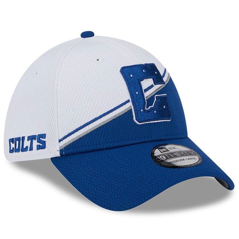 ニューエラ レディース アクセサリー 帽子 Men's New Era White/Royal Indianapolis Colts 2023 Sideline 39THIRTY Flex Hat Clt White ホワイト