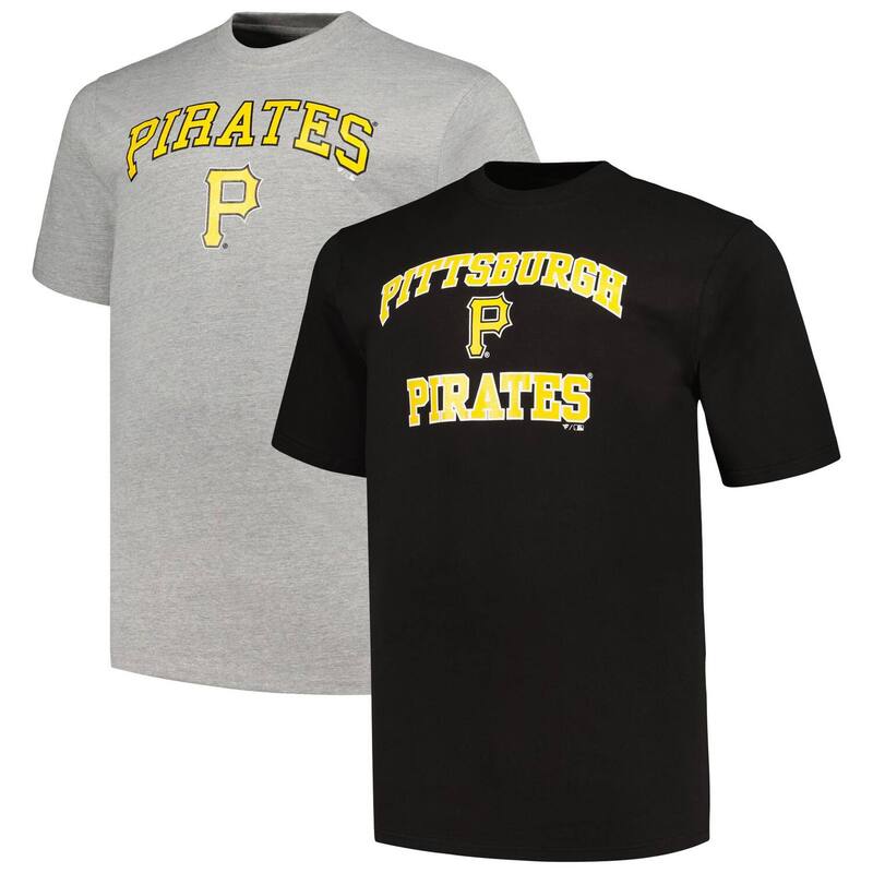 プロファイル レディース トップス プルオーバー トール Men\u0027s Profile Black/Heather Gray Pittsburgh Pirates Big \u0026 Tall T-Shirt Combo Pack Pir Black 黒いこと