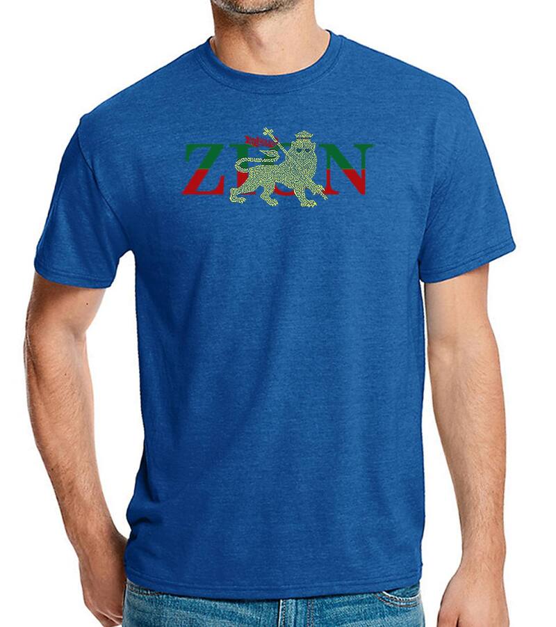 エルエーポップアート レディース トップス Tシャツ LA Pop Art Zion - One Love - Men's Premium Blend Word Art-Shirt Royal