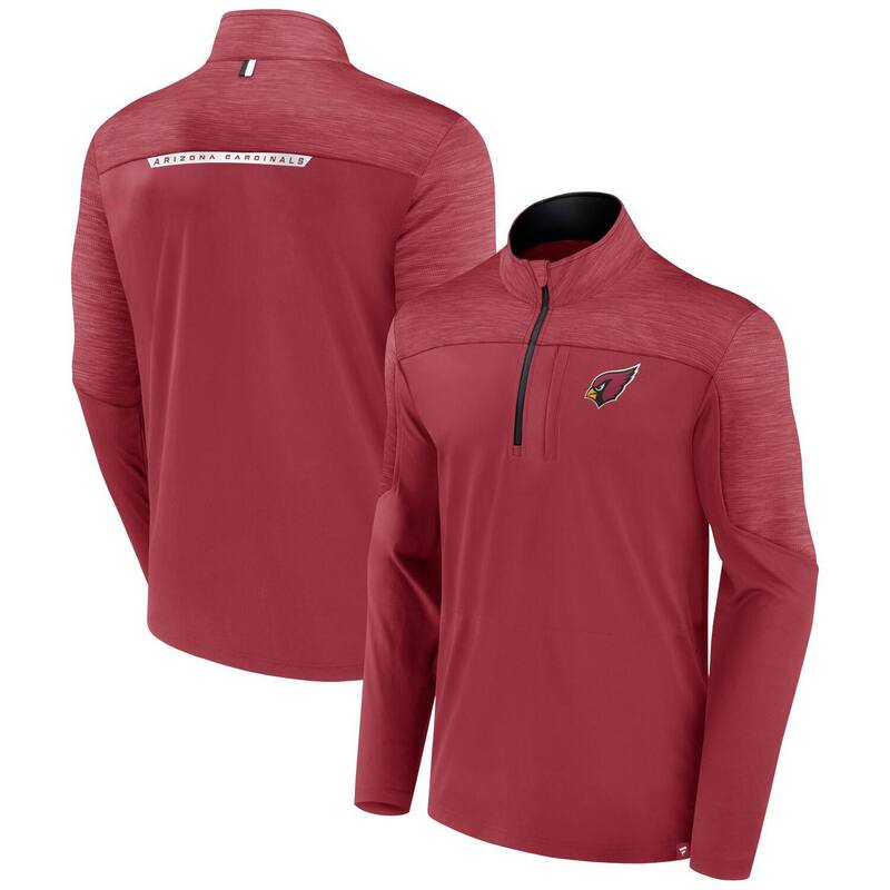 ファナティクス レディース トップス Tシャツ Men's Fanatics Branded Cardinal Arizona Cardinals Defender Half-Zip Top Acred レッド