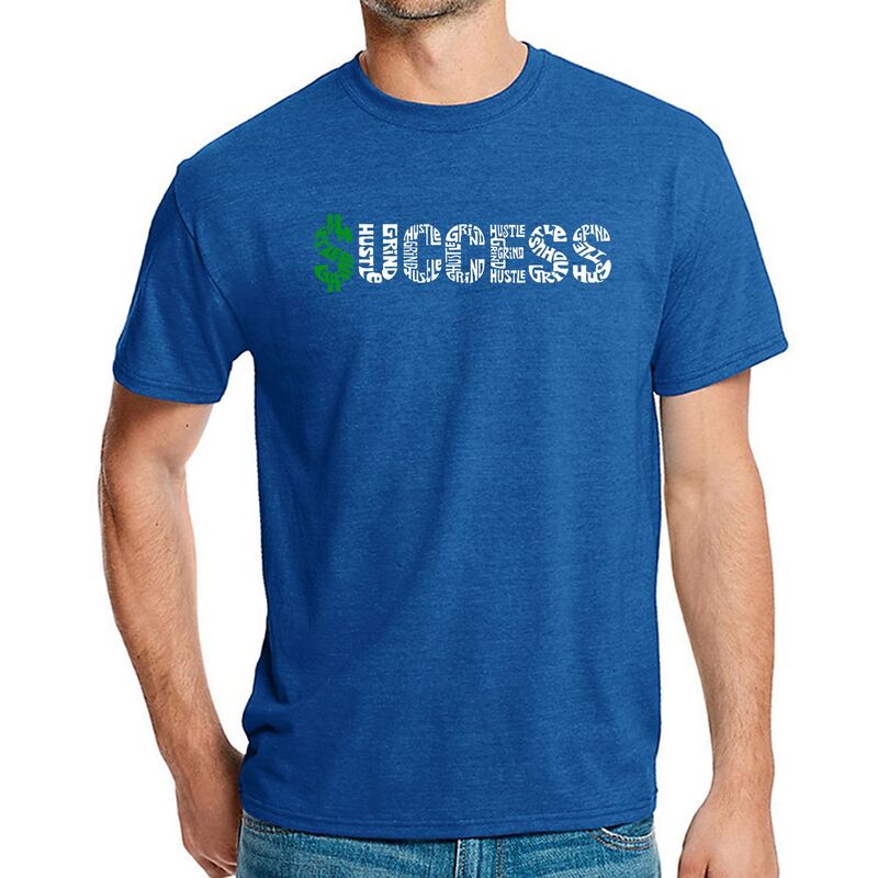 エルエーポップアート レディース トップス Tシャツ LA Pop Art Success - Men's Premium Blend Word Art-Shirt Royal