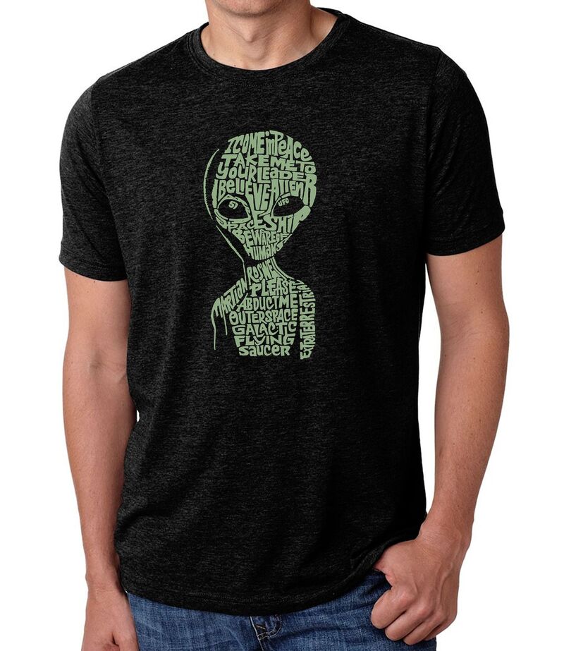 エルエーポップアート レディース トップス Tシャツ LA Pop Art Alien - Men's Premium Blend Word Art-Shirt Black ブラック