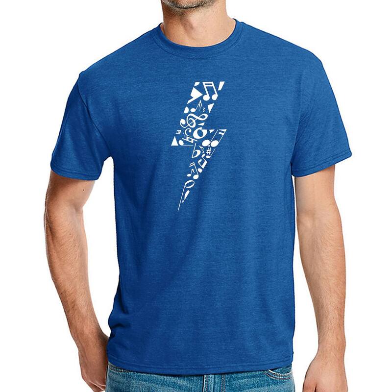 エルエーポップアート レディース トップス ティーシャツ 天使の都市 Pop Art Lightning Bolt - Men\u0027s Premium Blend Word Art-Shirt Royal レディースファッション-Tシャツ・カットソー-トップス