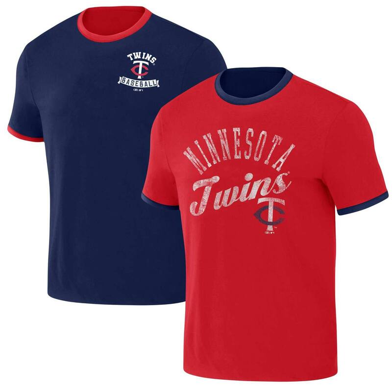 アンブランデッド レディース トップス Tシャツ Unbranded Men's Darius Rucker Collection by Fanatics Navy/Red Minnesota Twins Two-Way Ringereversible T-Shirtwnavy ネイビー