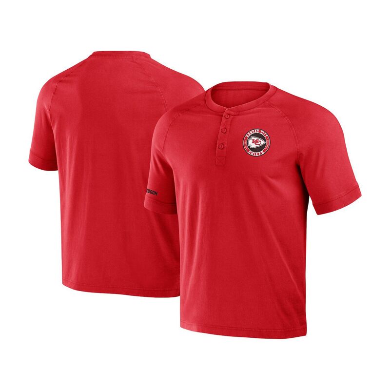 アンブランデッド レディース トップス Tシャツ Unbranded Men's NFL x Darius Rucker Collection by Fanatics Red Kansas City Chiefs Washed Raglan Henley T-Shirt Chf Red レッド 9,475円