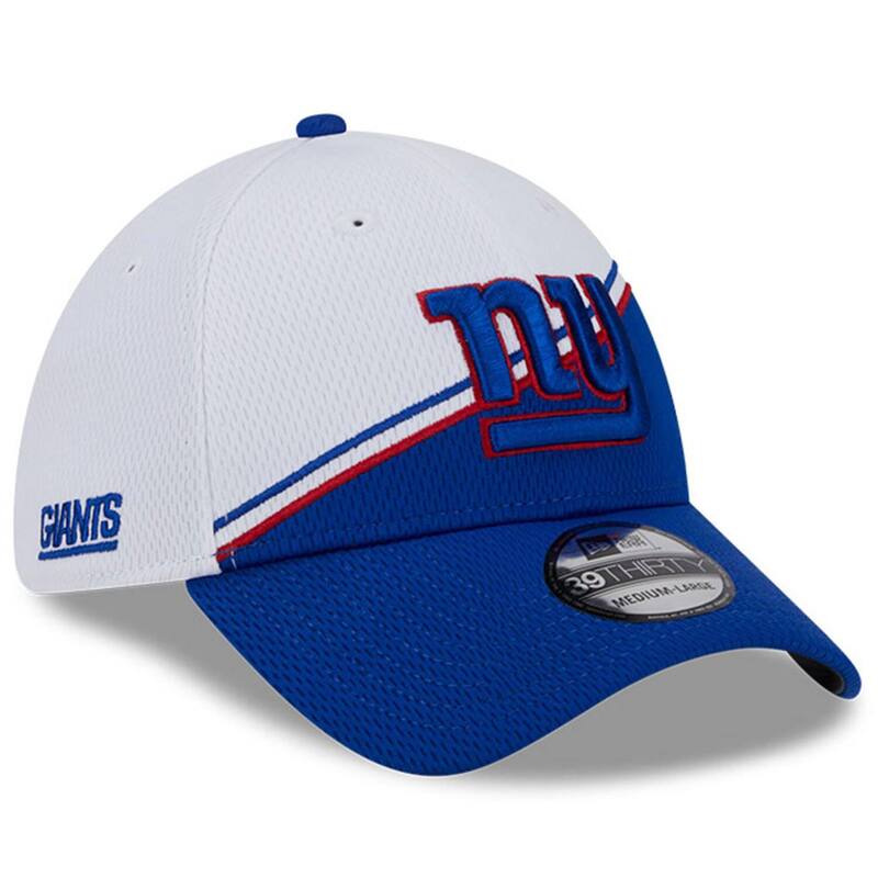 ニューエラ レディース アクセサリー 帽子 Men's New Era White/Royal New York Giants 2023 Sideline 39THIRTY Flex Hat Gia White ホワイト
