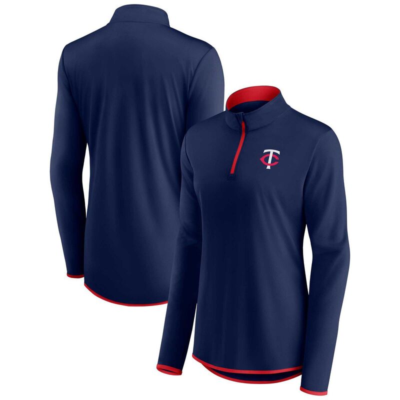 アンブランデッド レディース アウター 上衣・上衣 Unbranded Women\u0027s Fanatics Branded Navy Minnesota Twins Corner Quarter-Zip Top Twnavy 米国海軍