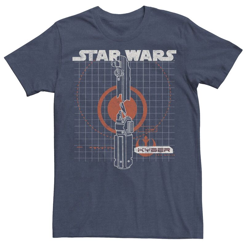 スター ウォーズ レディース トップス Tシャツ Men'star Wars The Rise of Skywalker Kyber Crystal Tee Navy Heather ヘザー