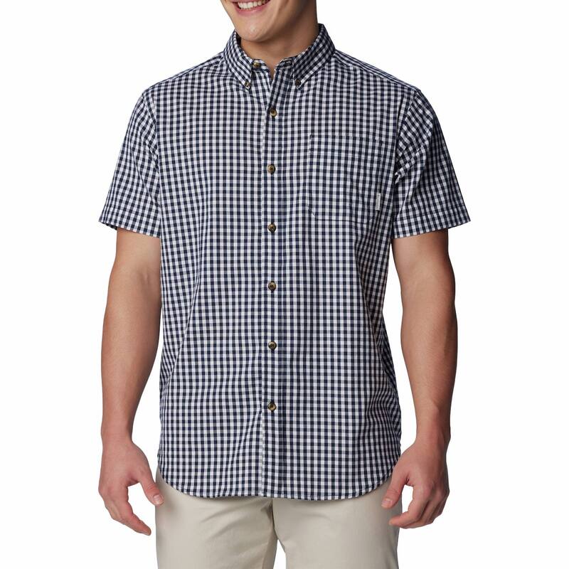 コロンビア レディース トップス Tシャツ トール ダウン Big \u0026 Tall Columbia Rapid Rivers Regular-Fit Woven Button-Down Shirt Navy Ginghamd ネイビー