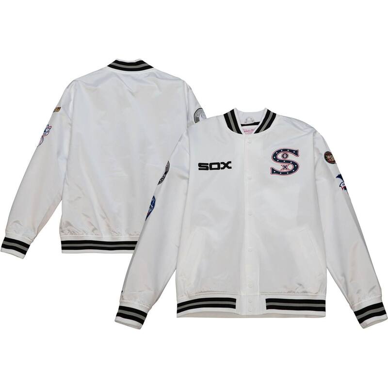 ミッチェル&ネス レディース アウター ジャケット・ブルゾン サテン Men's Mitchell & Ness White Chicago White Sox City Collection Satin Full-Snap Varsity Jacket Sox White ホワイト