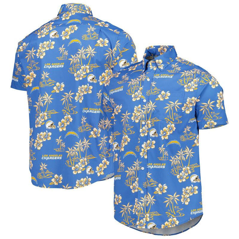 レインスプーナー レディース トップス Tシャツ Men's Reyn Spooner Powder Blue Los Angeles Chargers Kekai Button-Up Shirt Chg Light ブルー