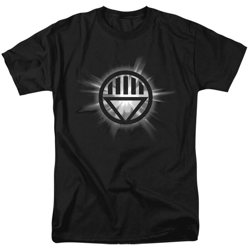 アニメ文字記号 レディース トップス ティーシャツ Licensed Character Green Lantern Black Glow Short Sleeve Adult-shirt Black 黒いこと Tシャツ・カットソー-レディースファッション