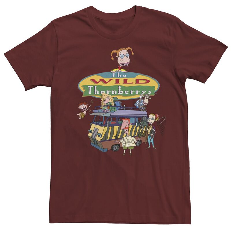 ニコロデオン レディース トップス Tシャツ ロゴ Boys 8-20 Nickelodeon The Wild Thornberrys Family RV Logo Tee Cardinal｜ReVida 店