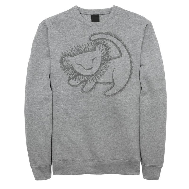 ディズニー レディース トップス Tシャツ フリース Men's Disney's The Lion King Cave Painting Fleece Athletic Heather ヘザー