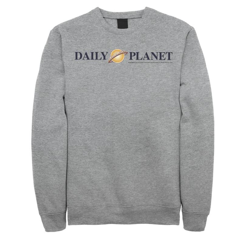 アニメ文字記号 レディース トップス プルオーバー 流汗 ロゴタイプ Licensed Character Men\u0027s DComicsuperman Daily Planet Logo Sweatshirt Athletic Heather ギョリュウモドキ