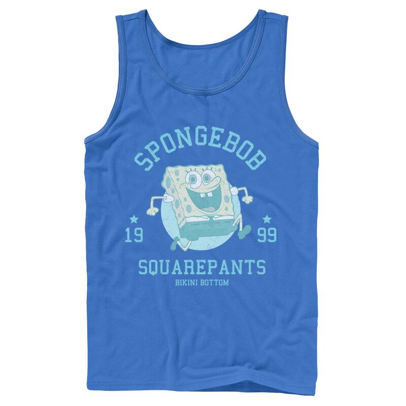 アニメキャラクター レディース トップス Tシャツ パンツ Licensed Character Men's Nickelodeon SpongeBob SquarePants Retro Bikini Bottom Tank Top Royal