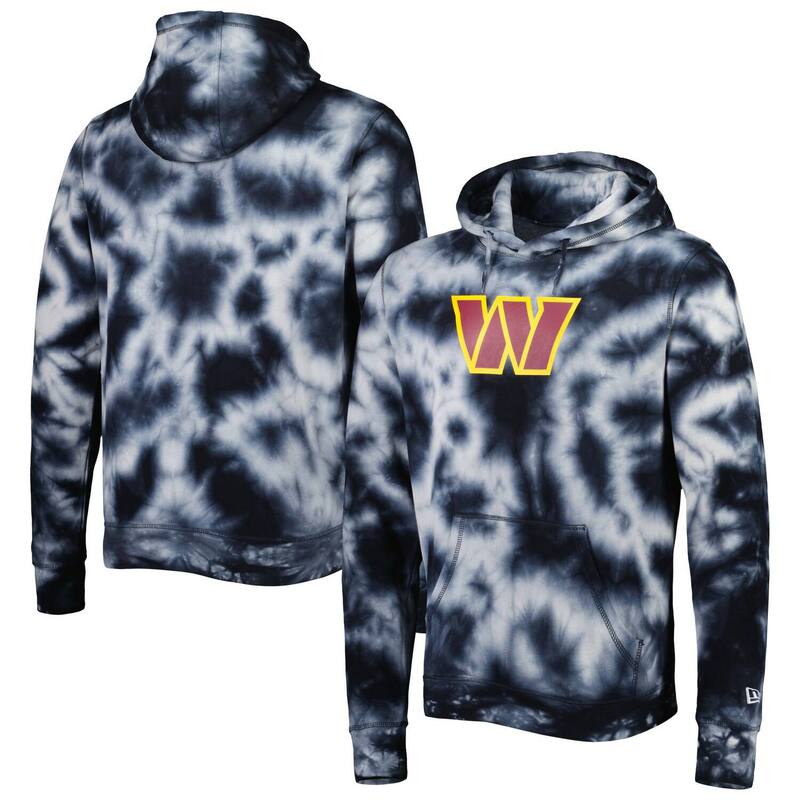 ニュー内鰓 レディース トップス プルオーバー パーカー Men\u0027s New Era Black Washington Commanders Team Tie-Dye Pullover Hoodie Wft Black 黒いこと
