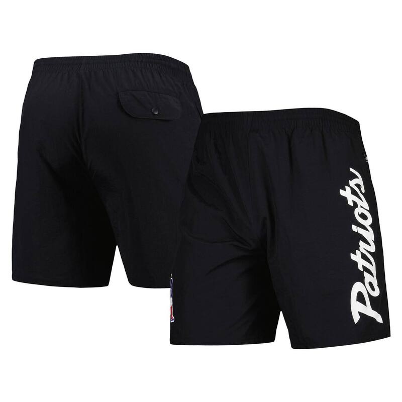 アンブランデッド レディース ボトムス ハーフパンツ・ショーツ ナイロン ショートパンツ Unbranded Men's Mitchell & Ness Black New England Patriots Team Essentials Nylon Shorts Pat Black ブラック
