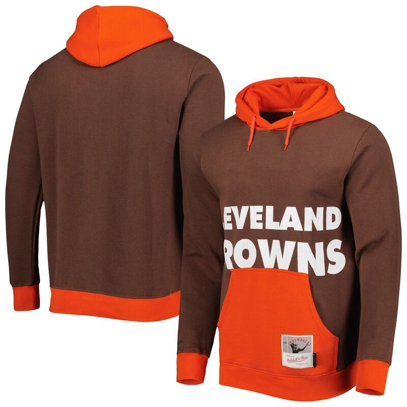ミッチェル&ネス レディース トップス Tシャツ パーカー Men's Mitchell & Ness Brown Cleveland Browns Big Face 5.0 Pullover Hoodie Brn Brown ブラウン