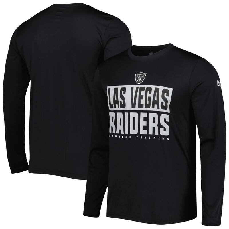 ニューエラ レディース トップス Tシャツ Men's New Era Black Las Vegas Raiders Combine Authentic Offsides Long Sleeve T-Shirt Lvr Black ブラック