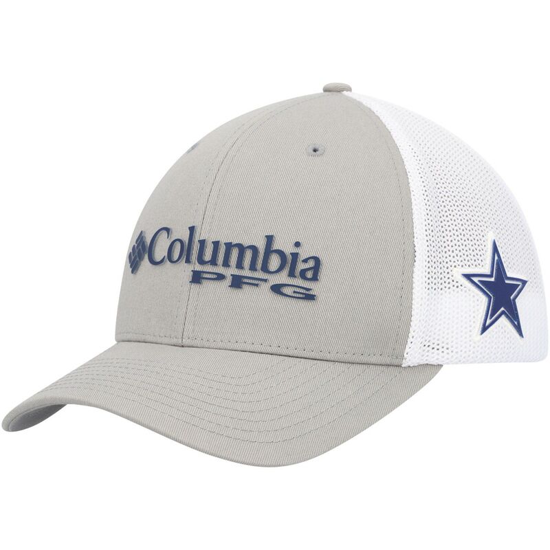 コロンビア レディース アクセサリー 帽子 Men's Columbia Gray/White Dallas Cowboys PFG Ball Flex Hat Cow Grey グレー 7,884円