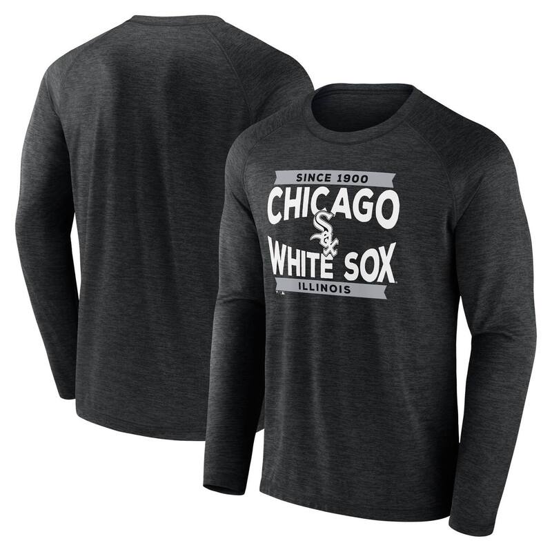 ファナティクス レディース トップス Tシャツ Men's Fanatics Branded Black Chicago White Sox Heroic Play Raglan Long Sleeve T-Shirt Sox Black ブラック｜ReVida 店