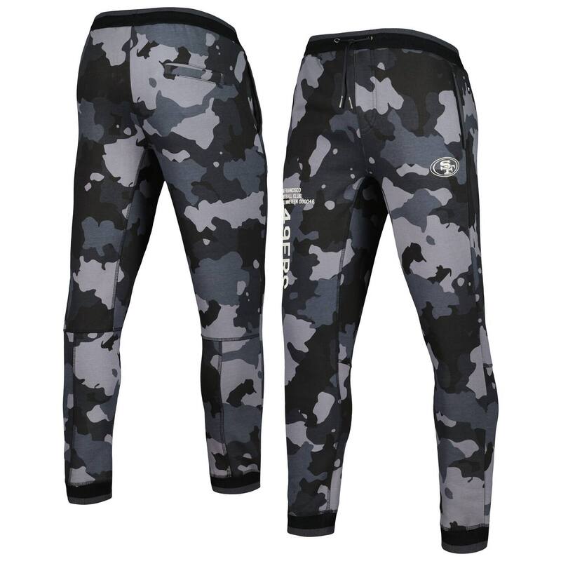 アンブランデッド レディース ボトムス カジュアルパンツ Unbranded Unisex The Wild Collective Black San Francisco 49ers Camo Jogger Pants 49r Black ブラック
