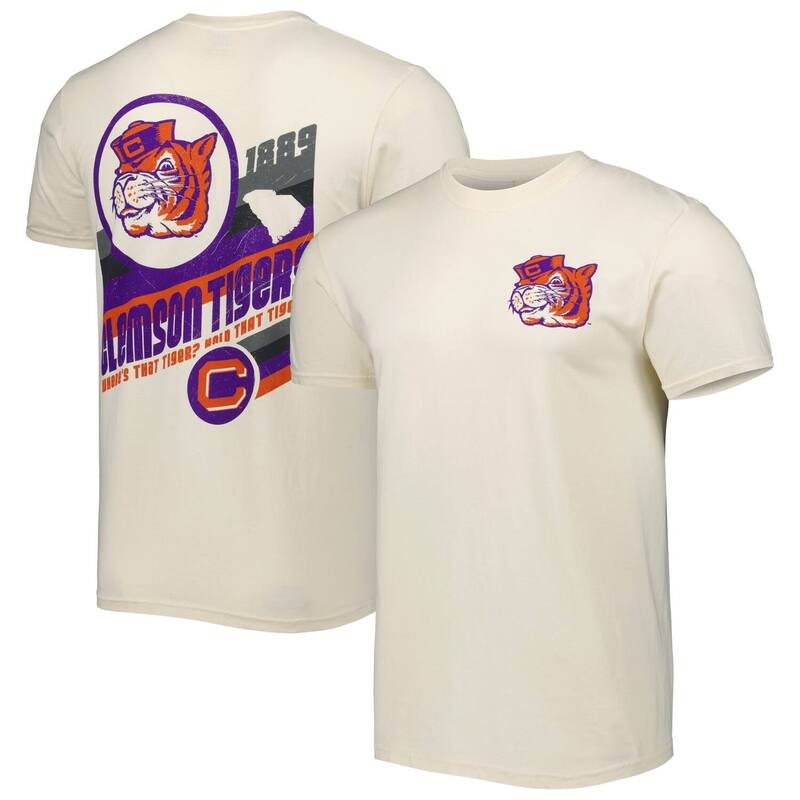 アンブランデッド レディース トップス Tシャツ ヴィンテージ Unbranded Men's Cream Clemson Tigers Vault Vintage Comfort Color T-Shirt Clm Beige ベージュ