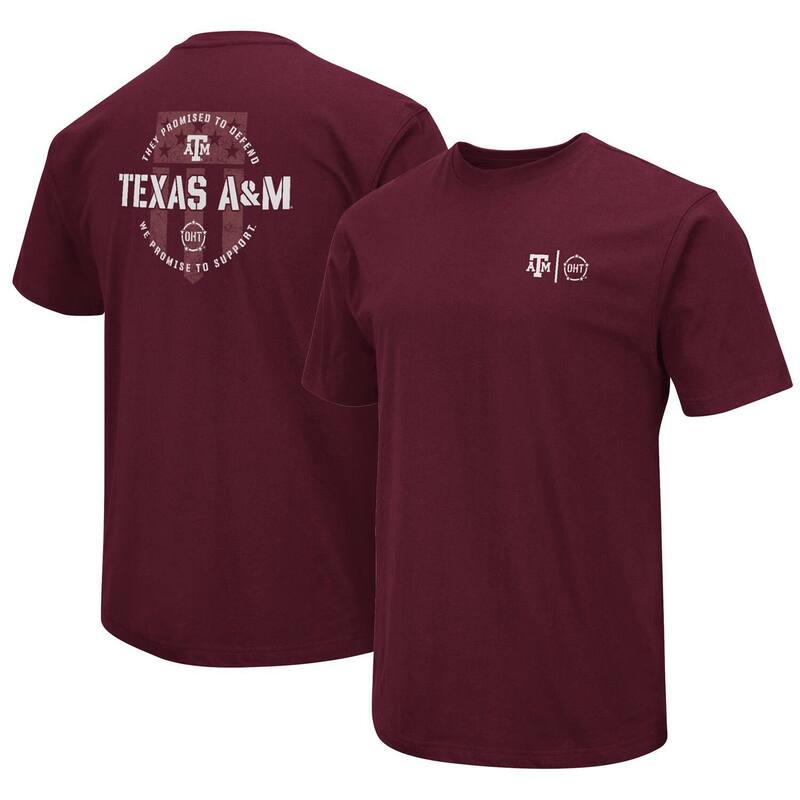 コロシアム レディース トップス Tシャツ Men's Colosseumaroon Texas A&M Aggies OHT Military Appreciation T-Shirtam Red レッド