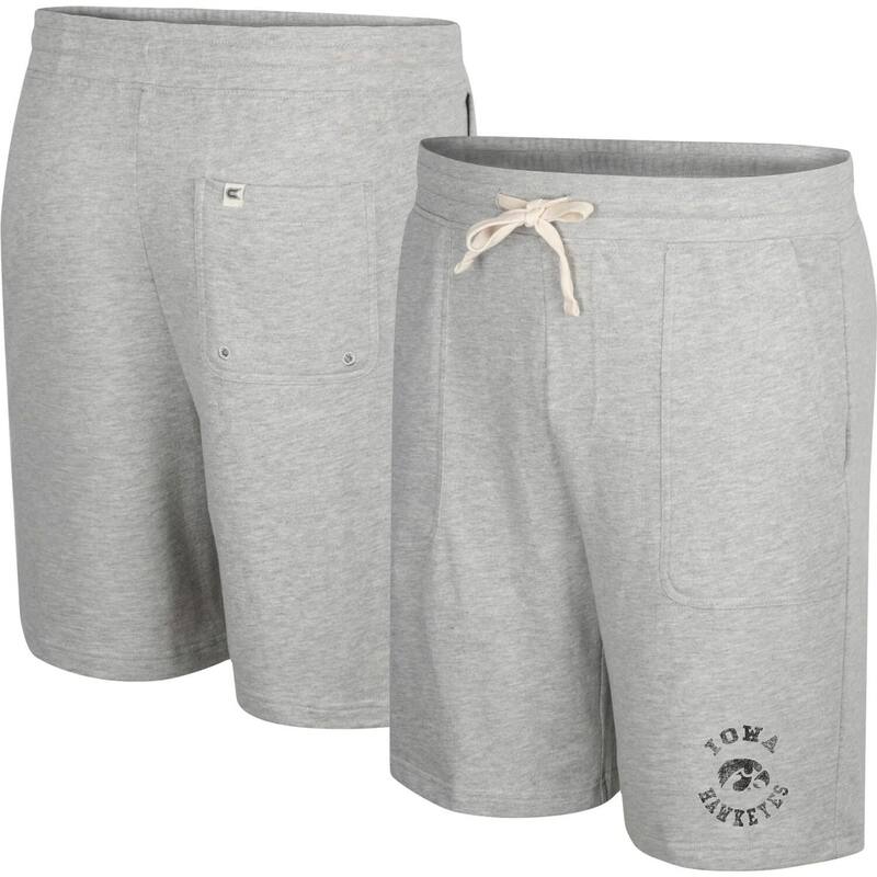 コロシアム レディース ボトムス ハーフパンツ・ショーツ パイル ショートパンツ Men's Colosseum Heather Gray Iowa Hawkeyes Love To Hear This Terry Shorts Iwa Grey グレー