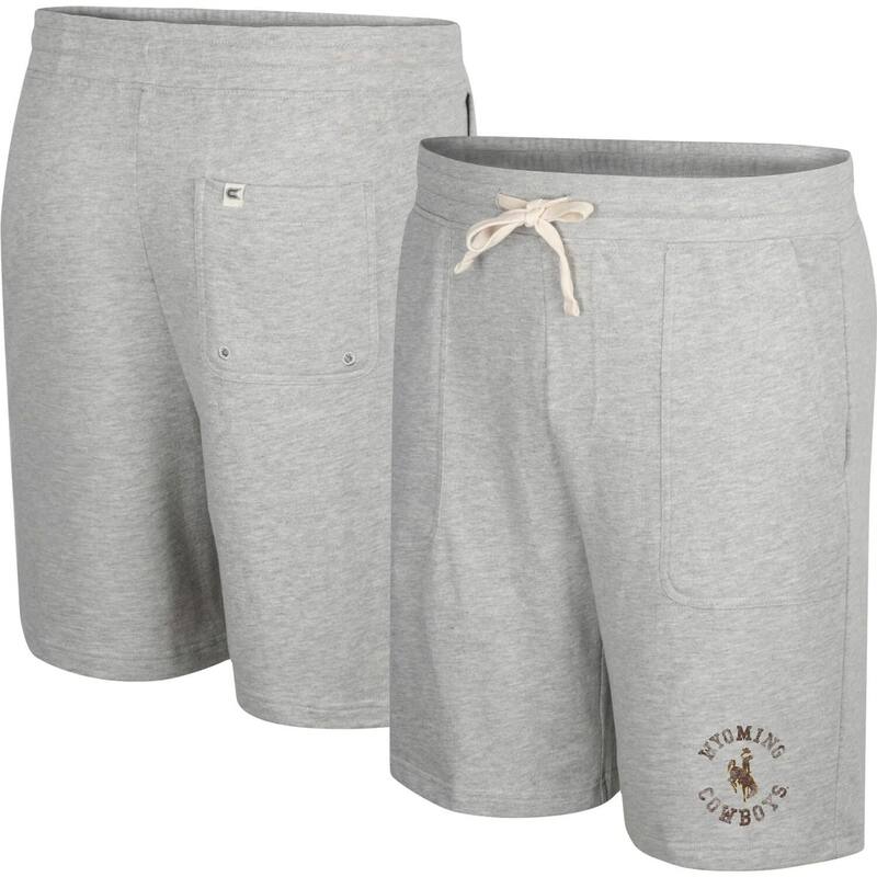 コロシアム レディース ボトムス ハーフパンツ・ショーツ パイル ショートパンツ Men's Colosseum Heather Gray Wyoming Cowboys Love To Hear This Terry Shorts Wyo Grey グレー
