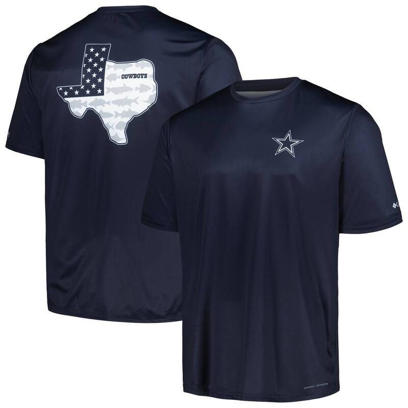 コロンビア レディース トップス プルオーバー Men\u0027s Columbia Navy Dallas Cowboys Terminal Tackle Omni-Shade Texas T-Shirt Cow Navy 米国海軍