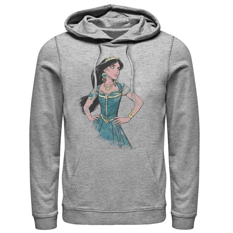 ウォルトディズニー レディース トップス プルオーバー パーカー グラフィック Disney\u0027s Aladdin Men\u0027s Jasmine Paintingraphic Hoodie Athletic Heather ギョリュウモドキ